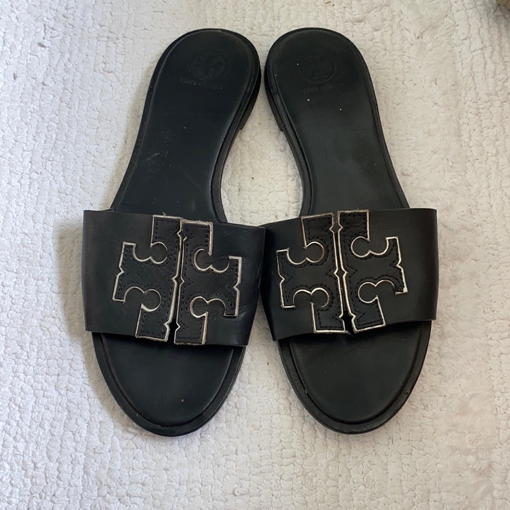 Tory Burch black slide sandals